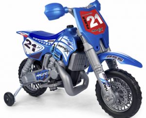 Moto cross électrique bleue pour enfant